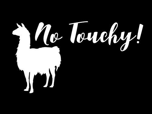 No Touchy Llama Funny NOK Decal Vinyl Sticker |Cars Trucks Vans Walls Laptop|White|5.5 x 3.5 in|NOK364 No Touchy Llama Funny NOK Decal Vinyl Sticker |Cars Trucks Vans Walls Laptop|White|5.5 x 3.5 in|NOK364