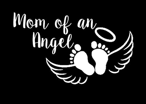 Mom of an Angel Baby Toes and Wings NOK Decal Vinyl Sticker |Cars Trucks Vans Walls Laptop|White|7.5 x 4.5 in|NOK502