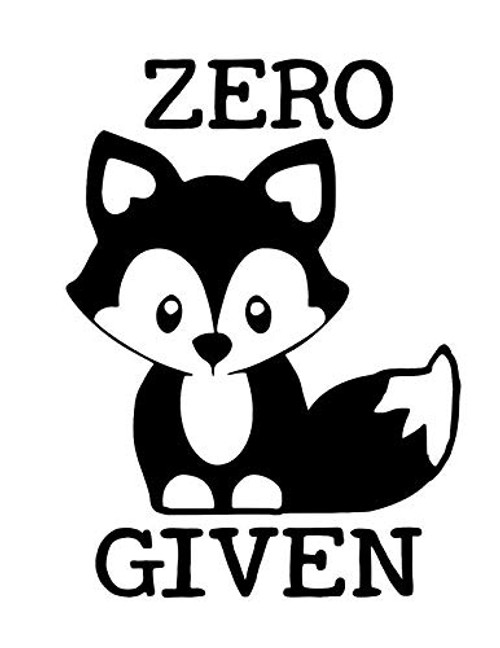 Zero Fox Given Funny NOK Decal Vinyl Sticker |Cars Trucks Vans Walls Laptop|Black|5.5 x 4.0 in|NOK552 Zero Fox Given Funny NOK Decal Vinyl Sticker |Cars Trucks Vans Walls Laptop|Black|5.5 x 4.0 in|NOK552