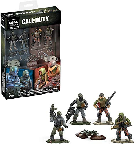 Mega Construx Special Ops vs Jungle Mercenaries Call of Duty Collectible Character Buildable Micro Action Figure