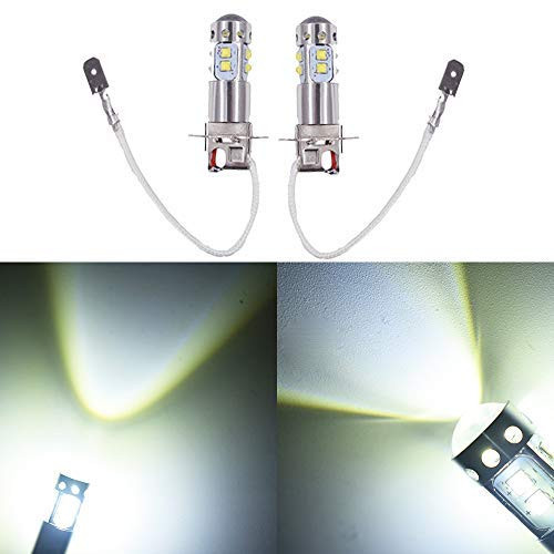2pcs H3 6000K Super White 100W High Power LED Fog Light Driving Bulb DRL