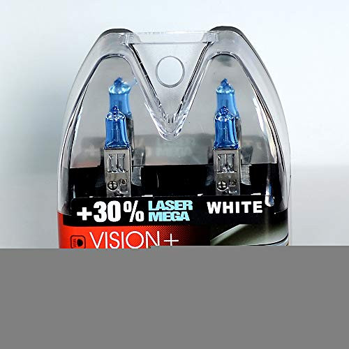 Aprilyy 2 X H1 100W 12V Car Headlight Lamp Halogen Light Super Bright Fog Xenon Bulb White (Pack of 2