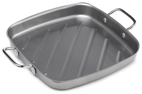 Bull 24120 11-Inch Non-Stick Square Grill Pan, Silver