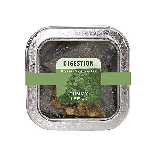 White Lion Digestion (Tummy Tamer) Wellness Tea | 100% USDA Certified Organic | Orange Peel, Ginger, & Peppermint Help Calm the Stomach | 5 Count Tin White Lion Digestion (Tummy Tamer) Wellness Tea | 100% USDA Certified Organic | Orange Peel, Ginger, & Peppermint Help Calm the Stomach | 5 Count Tin