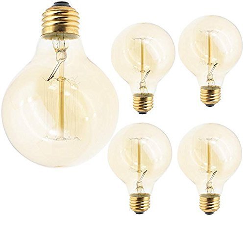 Waycreat 60W Antique Dimmable Light Bulb Vintage Edison Bulb Incandescent Lamp Globe Classic Amber Glass for Home Light Fixtures Squirrel Cage Filament E26 Base G80 110V Warm White(4 Pack) Waycreat 60W Antique Dimmable Light Bulb Vintage Edison Bulb Incandescent Lamp Globe Classic Amber Glass for Home Light Fixtures Squirrel Cage Filament E26 Base G80 110V Warm White(4 Pack)