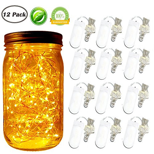 Autorch 12 Pack Fairy Lights Battery Operated Starry String Lights, 7.2ft 20LED Firefly Starry Fairy Lights Bottle Mason Jar Decor Lights for Bedroom Centerpiece Wedding Christmas Party Decorations Autorch 12 Pack Fairy Lights Battery Operated Starry String Lights, 7.2ft 20LED Firefly Starry Fairy Lights Bottle Mason Jar Decor Lights for Bedroom Centerpiece Wedding Christmas Party Decorations