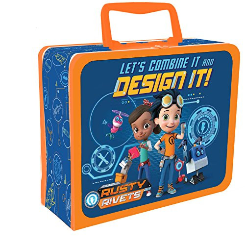 Nickelodeon Cardinal Games Rusty Rivets Puzzle in Tin with Handle Jigsaw Puzzle (24 Pieces)