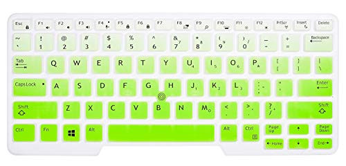 CaseBuy Keyboard Cover Compatible with Dell Latitude 5480 5490 5491 7490 14" Laptop, Dell 3340 E3340 E5490 E5491 E5450 E5470 E7450 E7470 7480 E7480 14" Protective Skin with Pointing, Ombre Green