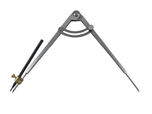 Taytools 469461 10" Firm Joint Dividers, Compass, Pencil Attachment, Carbide Scriber, Locking Mechanism, Hardened Points