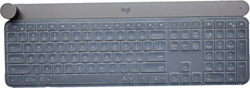 LEZE - Ultra Thin Keyboard Cover Compatible with Logitech Craft Advanced Wireless Keyboard, Logitech MX Keys Advanced Wireless Illuminated Keyboard - Clear