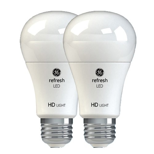 GE Lighting Refresh LED HD 17-watt (100-watt Replacement), 1600-Lumen A21 Light Bulb with Medium Base, Daylight, 2-Pack