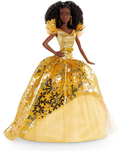 2020 Holiday Barbie Doll, Black Hair