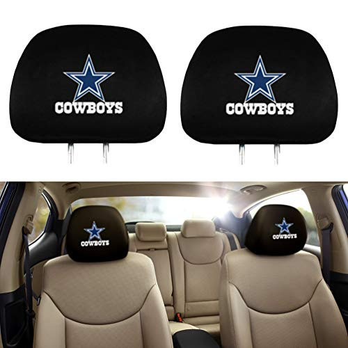 Fast & Furious for Dallas Cowboys Team Logo Headrest Covers, 2 Pack Printed Car Truck SUV Van Headrest Covers for American NFL Dallas Cowboys