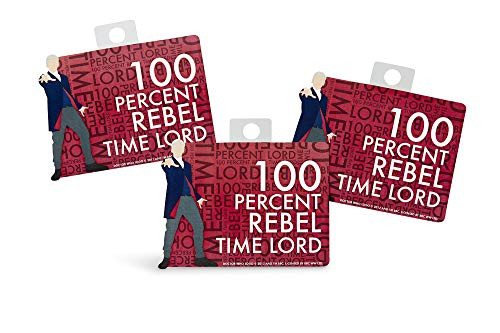 Doctor Who Sticker "100% Rebel Time Lord" - Twelfth Doctor 4-Inch Vinyl Sticker - Graphic Print Decals - Accessories For Wall, Car, Bumper, Laptop, Window - Classic Peter Capaldi DW Decal Stickers