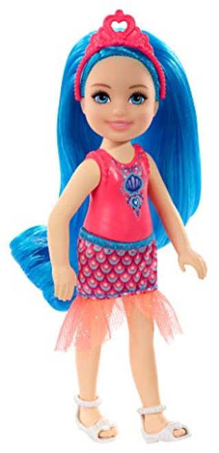 Barbie Dreamtopia Chelsea Sprite Doll, 7-inch, with Blue Hair Wearing Fashion and Accessories, Multi (GJJ94) Barbie Dreamtopia Chelsea Sprite Doll, 7-inch, with Blue Hair Wearing Fashion and Accessories, Multi (GJJ94)