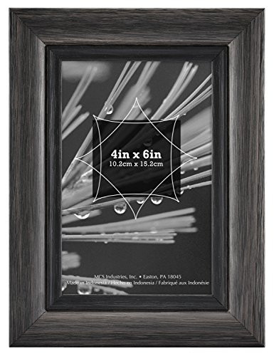 MCS 4x6 Inch Regency Wood Frame, Black Washed Woodgrain (45961)