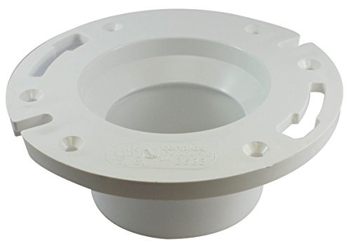 Canplas 193633 PVC DWV Closet Flange with Hub, 4-Inch x 3-Inch, White