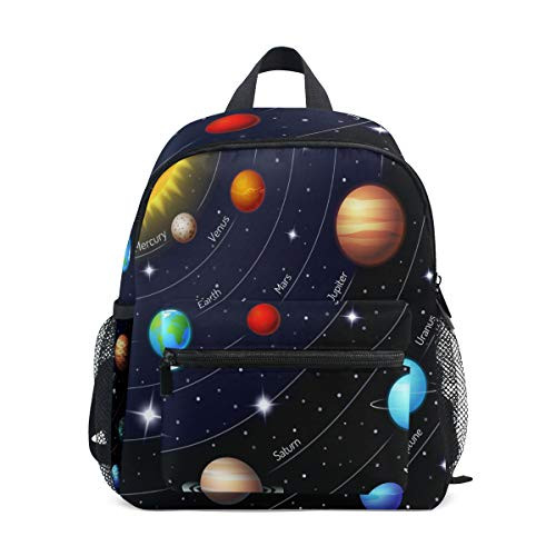 AUUXVA Kids Backpack Galaxy Solar System Toddler Shoulder Travel School Bags