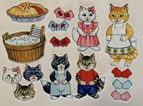 The Three Little Kittens Felt Figures for Flannel Board Stories (Figures only- no Background)