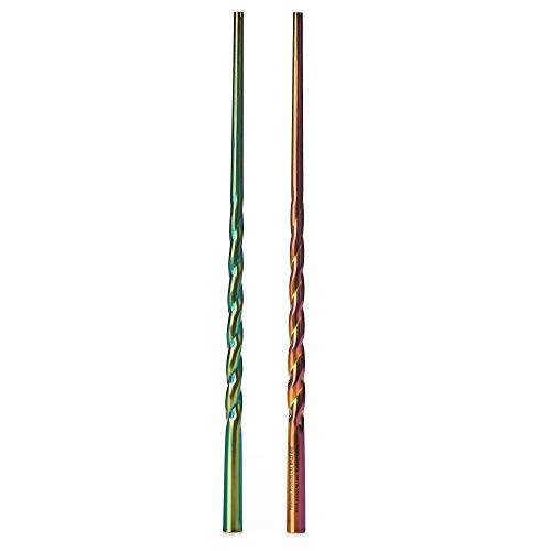 Paladone Unicorn Horn Reusable Stainless Steel Straws - Set of 2, 25 x 1 x 1 cm, Multi