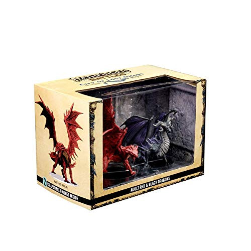 WizKids Pathfinder Battles: City of Lost Omens Premium Set: Adult Red& Black Dragons