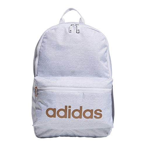 adidas Youth Classic 3s Backpack, White/Onix/Rose Gold, One Size