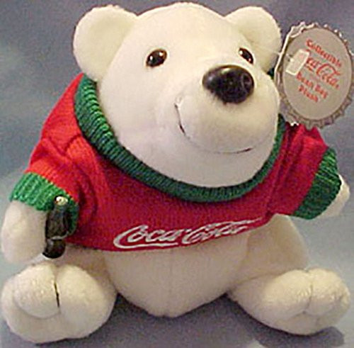 Coca Cola Polar Bear In Red & Green Sweater w/ Logo #0116