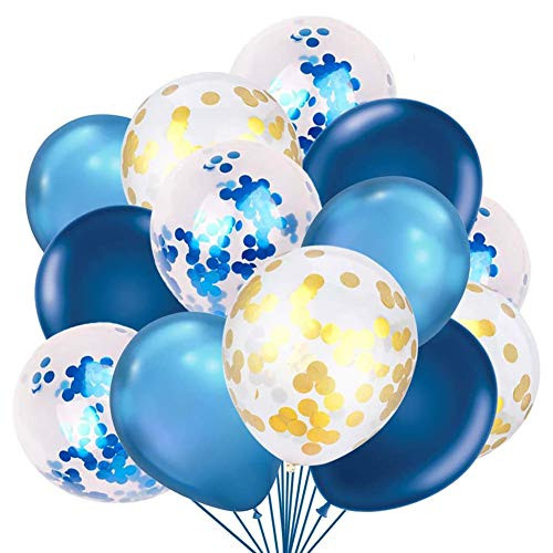 Blue and Gold Balloons Set with Latex Confetti Balloons for Baby Shower, Wedding, Balloon Garland Arch, Birthday Party Decorations Supplies (80 Packs) Blue and Gold Balloons Set with Latex Confetti Balloons for Baby Shower, Wedding, Balloon Garland Arch, Birthday Party Decorations Supplies (80 Packs)
