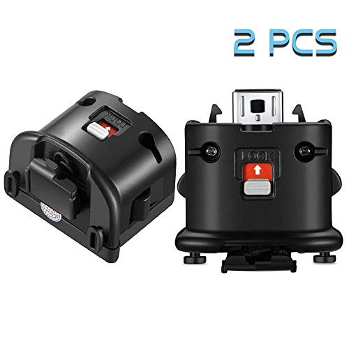 Aifeiter Wii Motion Plus, Wii Motion Plus Adapter for,External Remote Motion Plus Sensor Controller,?Black,Set of 2?