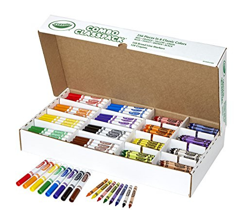 Crayola Bulk Markers and Crayons, 256 Count Classpack Crayola Bulk Markers and Crayons, 256 Count Classpack