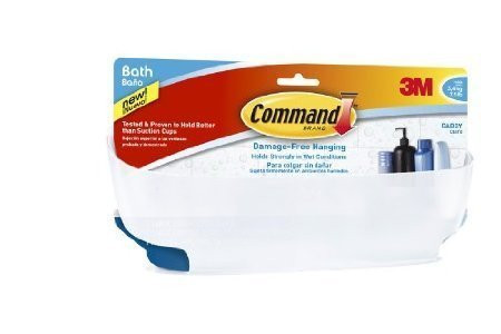 Command Strips BATH11-ES Command Shower Caddy With Water-Resistant Strips