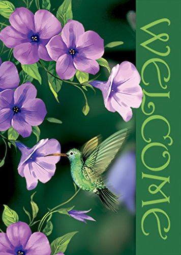 Morigins Welcome Hummingbirds Double Sided Decorative Spring Summer House Flag 28"x40"