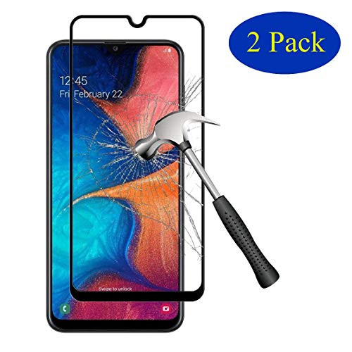 [2-Pack] Sinwere Compatible for Samsung Galaxy A20 [Full Coverage] Tempered Glass Screen Protector, Anti-Scratch Bubble Free Screen Protector