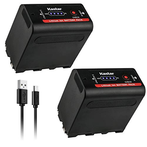 Kastar 2 Pack Battery Replacement for Sony NP-F980 Pro NP-F960 NP-F970 CCD-TR415 CCD-TR416 CCD-TR425 CCD-TR427 CCD-TR500 CCD-TR511 CCD-TR512 CCD-TR515 CCD-TR516 CCD-TR517 CCD-TR555 TR57 CCD-TR67
