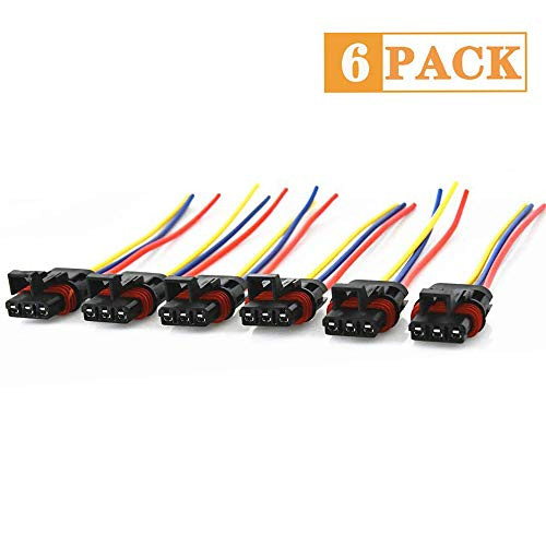 6 PCS Pulse Power Plug Connector, Pigtail Connector for 2018-2019 Polaris Ranger Crew XP 1000 RS1 General Bus Bar Power Harness Pigtail Connector - 14 Gauge