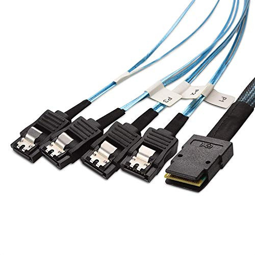 Cable Matters Internal Mini SAS to SATA Cable (SFF-8087 to SATA Forward Breakout) 3.3 Feet Cable Matters Internal Mini SAS to SATA Cable (SFF-8087 to SATA Forward Breakout) 3.3 Feet