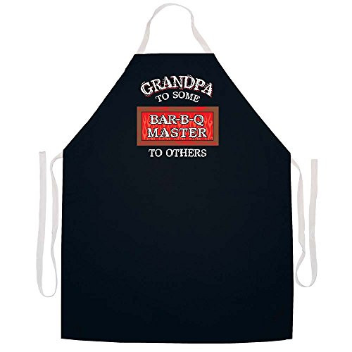 Attitude Aprons "Grandpa to Some Bar-B-Q Master to Others Adjustable Apron; Black