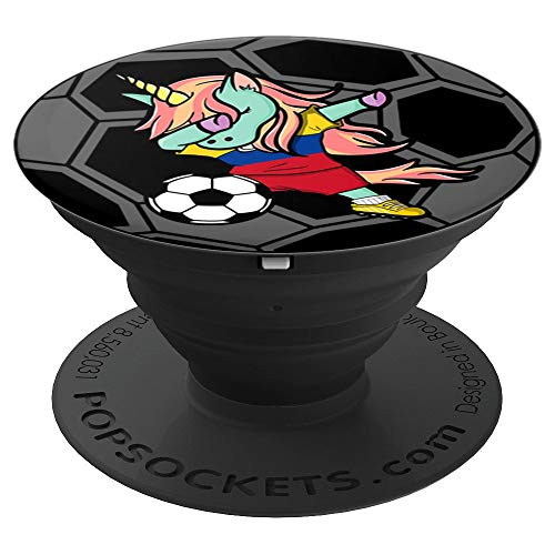 Unicorn Dabbing Soccer Colombia - Colombian Football Lover PopSockets Grip and Stand for Phones and Tablets