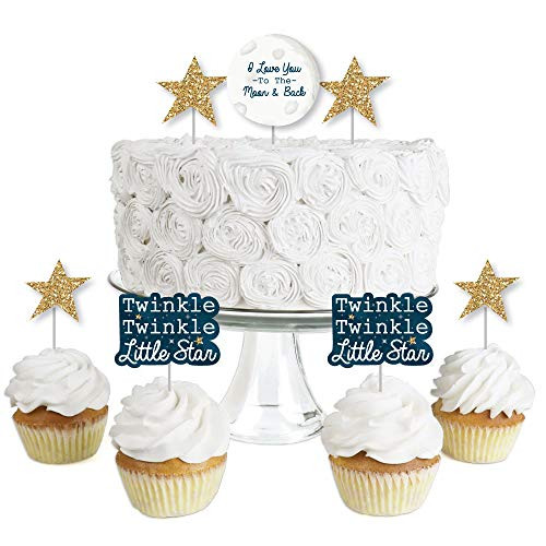 Twinkle Twinkle Little Star - Dessert Cupcake Toppers - Baby Shower or Birthday Party Clear Treat Picks - Set of 24 Twinkle Twinkle Little Star - Dessert Cupcake Toppers - Baby Shower or Birthday Party Clear Treat Picks - Set of 24
