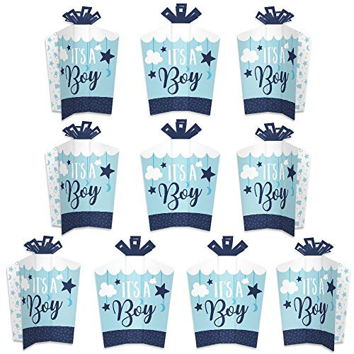 Big Dot of Happiness Its a Boy - Table Decorations - Blue Baby Shower Fold and Flare Centerpieces - 10 Count