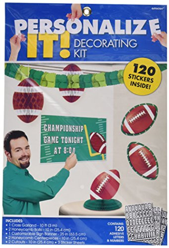 amscan Football Customizable Party Decorating Kit, 6 Ct.