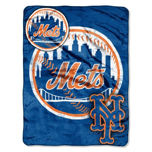 MLB New York Mets "Triple Play" Micro Raschel Throw Blanket, 46" x 60"