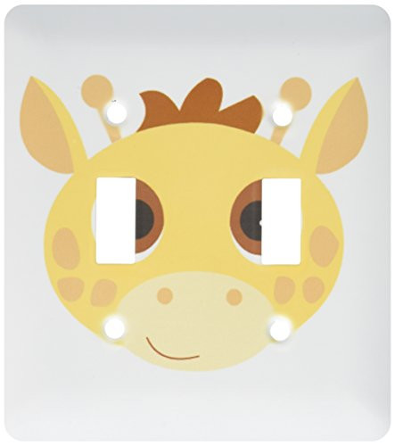 3dRose lsp_203412_2 Cute Baby Giraffe Cartoon Double Toggle Switch