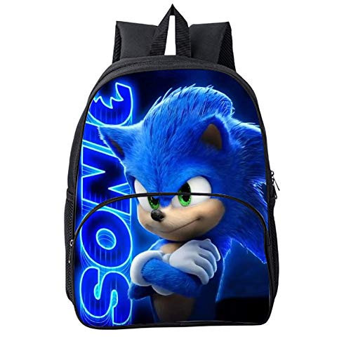 Kids School Backpack Blue Bookbag - 3D Printed Shoulder Bag Laptop Bag for Boys Girls