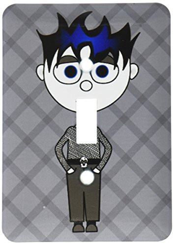 3dRose lsp_6166_1 Cute Goth Punk Rock Boy Single Toggle Switch, Multicolor
