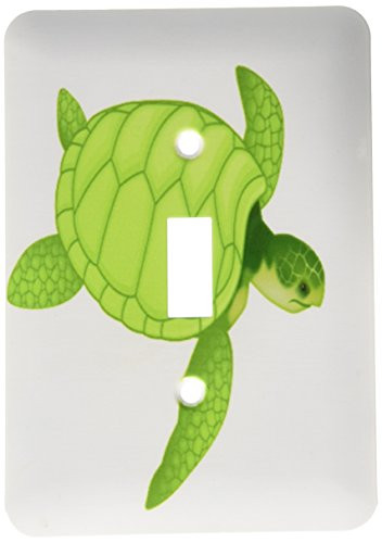 3dRose LLC lsp_109466_1 Cute Green Turtle Single Toggle Switch