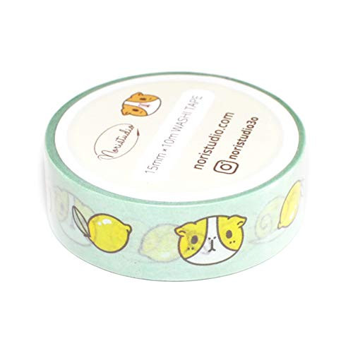 Guinea Pig with Lemon Washi Tape