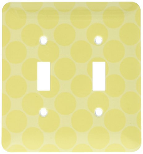 3dRose lsp_65515_2 Cute Oversized Dots In Yellow Double Toggle Switch