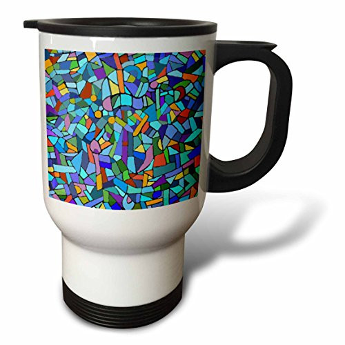 3dRose tm_58628_1" Cute Russian Matryoshka Nesting Doll Black Hair Cool Colors Black" Travel Mug, 14 oz, Multicolor 3dRose tm_58628_1" Cute Russian Matryoshka Nesting Doll Black Hair Cool Colors Black" Travel Mug, 14 oz, Multicolor