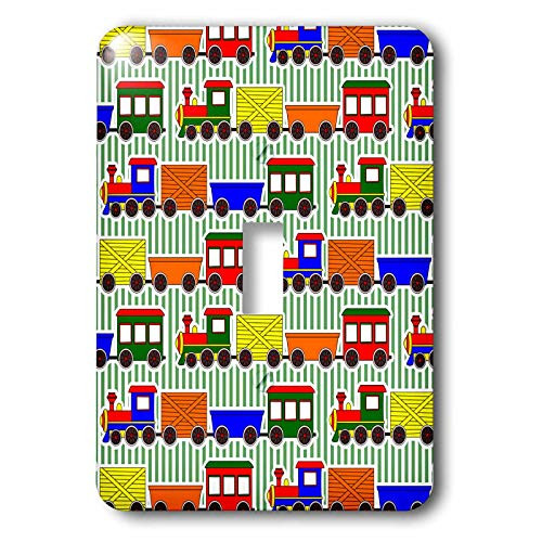 3dRose lsp_25426_1 Cute Train Print Primary Colors Green Stripe Background Toggle Switch, Multicolor 3dRose lsp_25426_1 Cute Train Print Primary Colors Green Stripe Background Toggle Switch, Multicolor